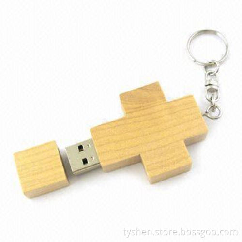 Wooden Cross USB Flash Drive Stick
